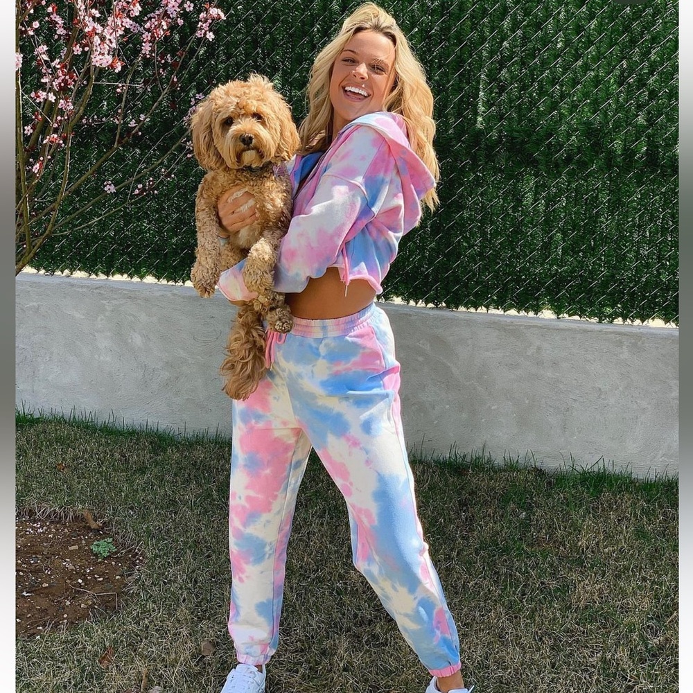 Cotton Candy Tie-Dye Hoodie & Jogger Set